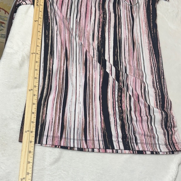 Connected Apparel Pink and Black Striped Jumpsuit/ Romper - Picture 8 of 12
